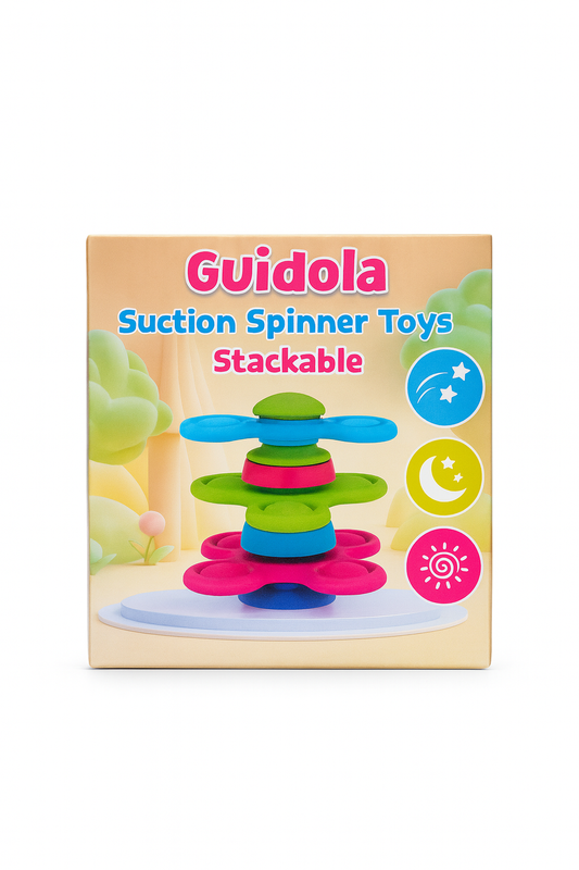 Jouets rotatifs à ventouse empilables